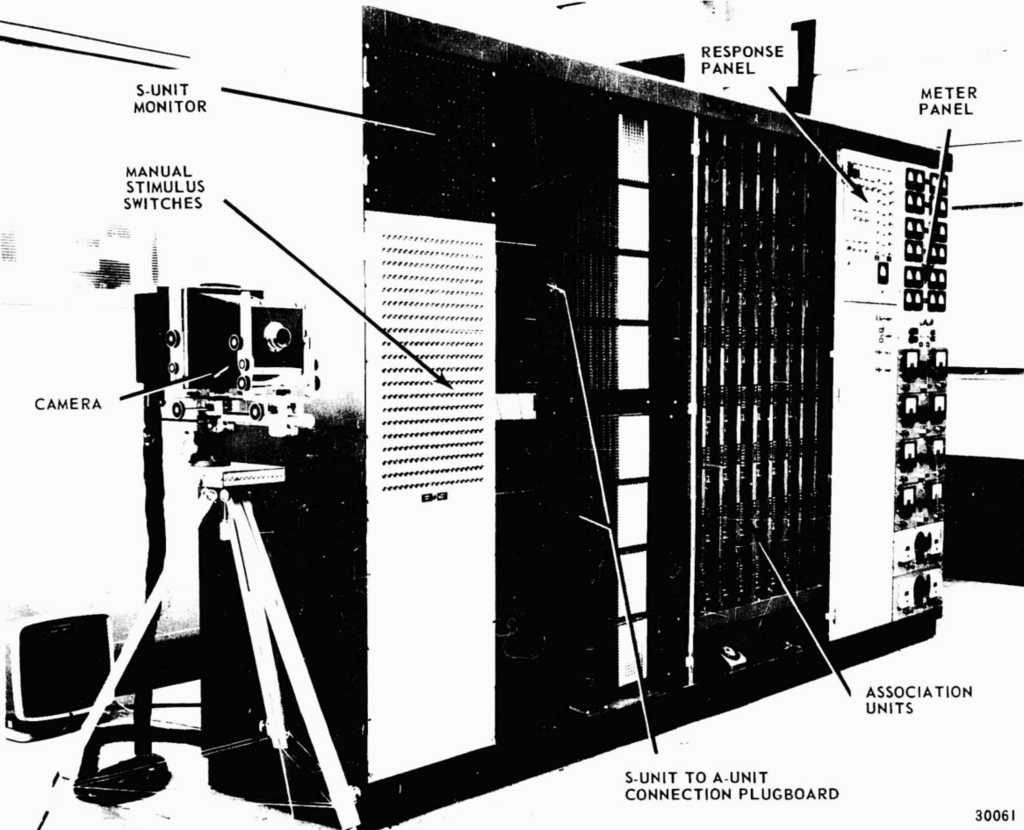 Mark 1 Perceptron - By John C. Hay, Albert E. Murray - https://apps.dtic.mil/sti/tr/pdf/AD0236965.pdf, Public Domain, https://commons.wikimedia.org/w/index.php?curid=143176022
