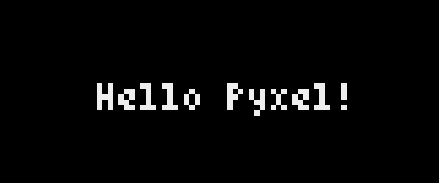 Copie d’écran de la sortie pyxel du code d’exemple